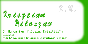 krisztian miloszav business card